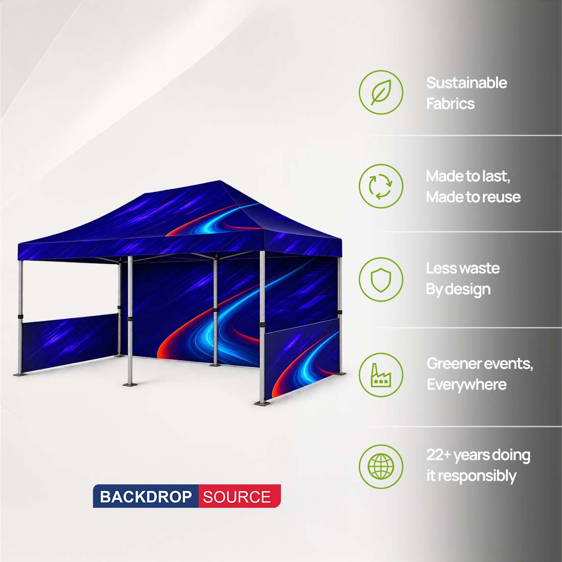 Heavy Duty Fabric Canopy Tent – (20ft x 10ft)