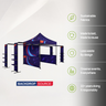 10ft x 10ft Fabric Canopy Kit with L-Shaped Wings & 4 TV Displays