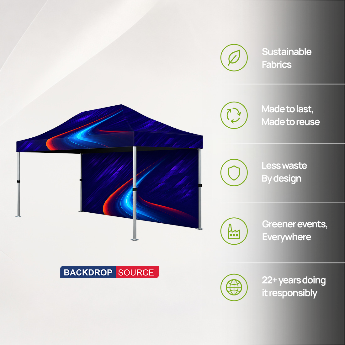 Heavy Duty Fabric Canopy Tent – (15ft x 10ft)