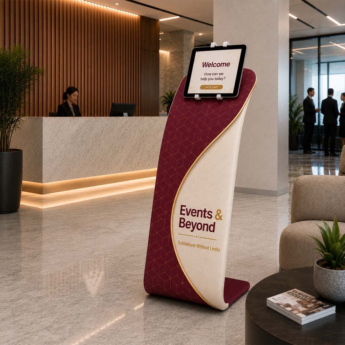 Sleek Tension Fabric Tablet Display