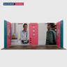 16.4x10 Magnetic Fabric Booth Wall with 7 Panels