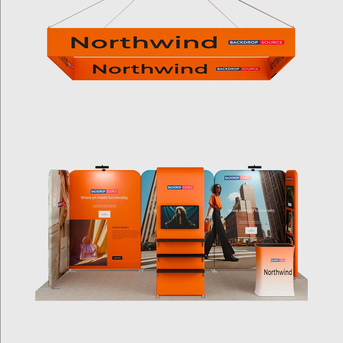Portable Exhibit Display 10ft x 20ft - Model 13