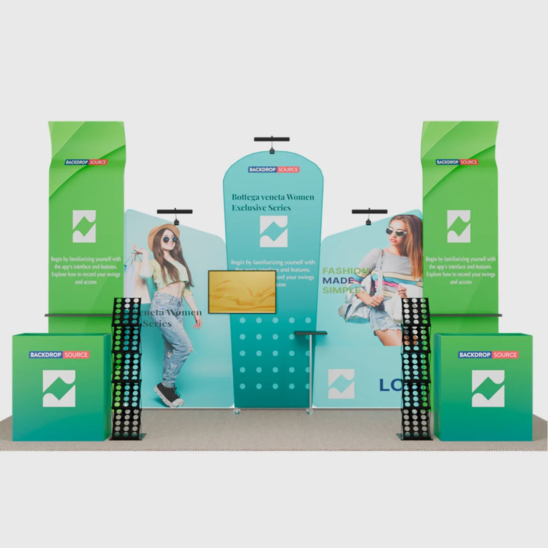 Portable Exhibit Display 10ft x 20ft - Model 4