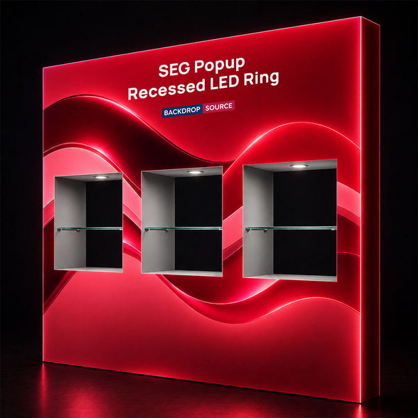 Vitrine intérieure SEG Popup avec anneau LED encastré 