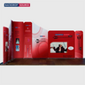 13x13 Magnetic Fabric Booth Wall with 9 Mixed Panels