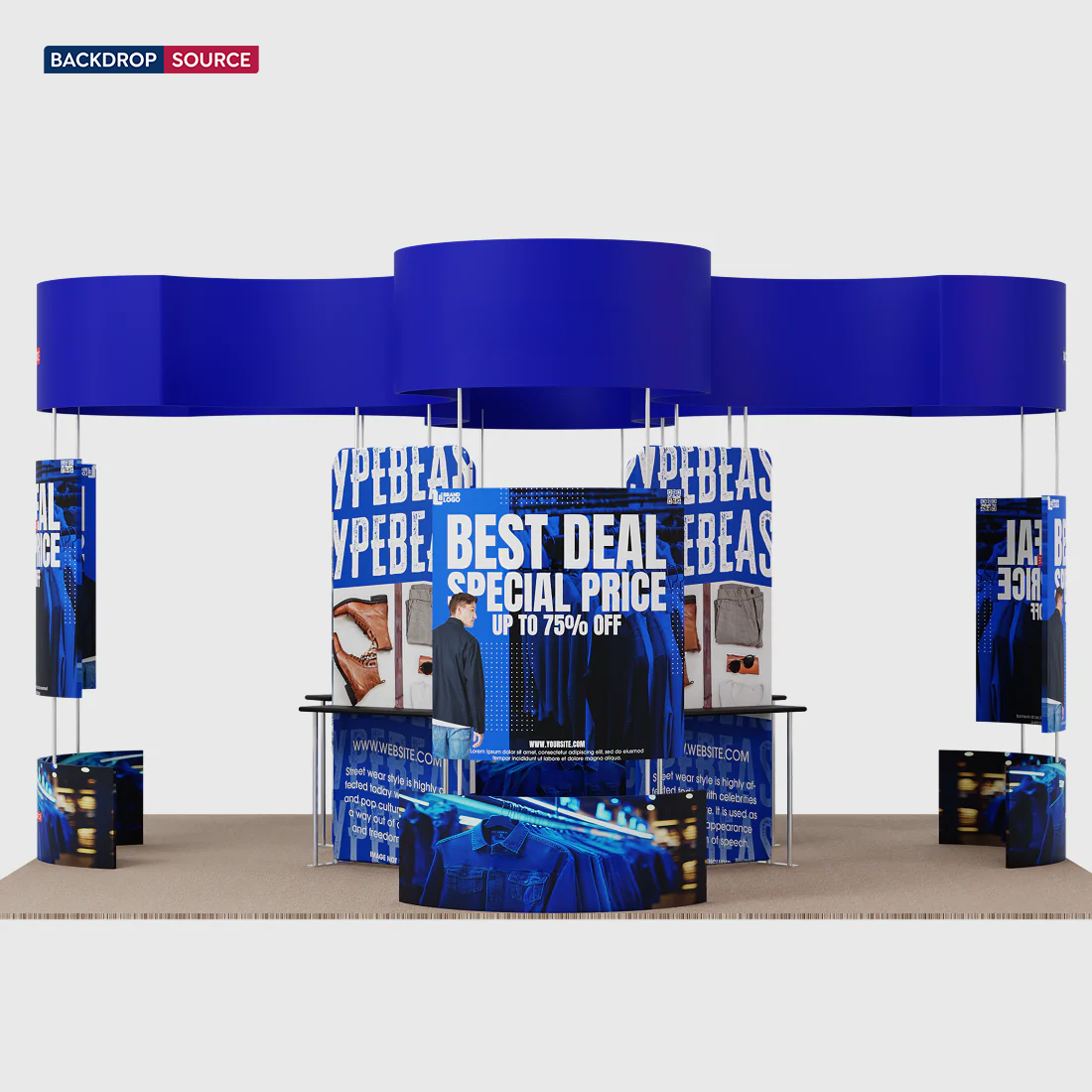 Modular Booth Kits 20ft x 20ft - Model 14