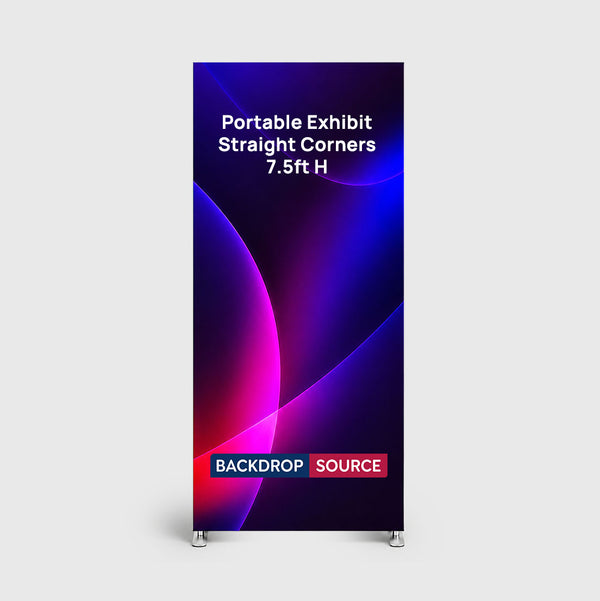 Portable Straight-Corner Fabric Exhibit Display