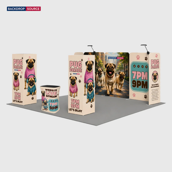 Modular Booth Kits 20ft x 20ft - Model 18