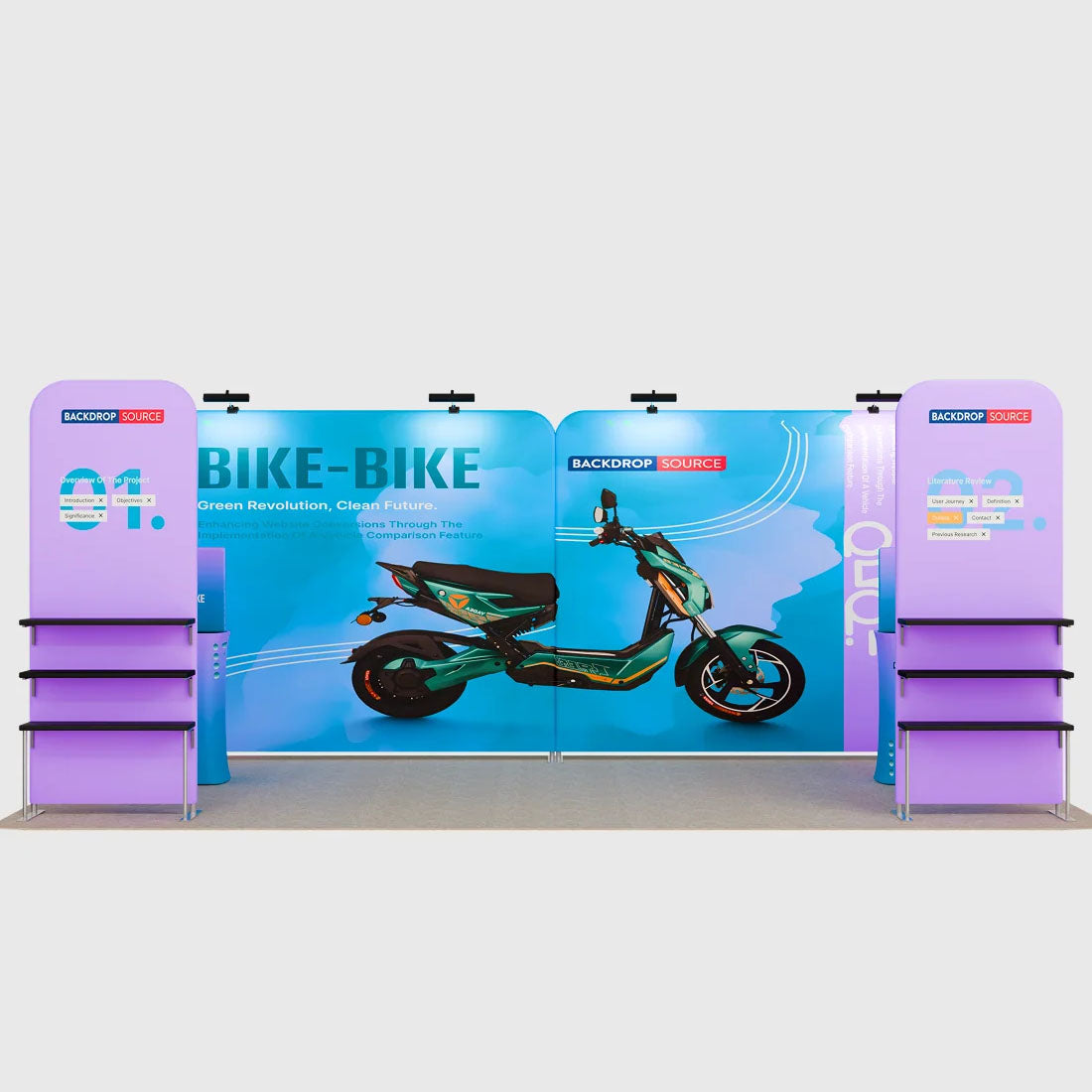 Portable Exhibit Display 10ft x 20ft - Model 14