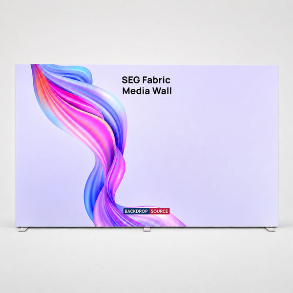 Panneau mural multimédia en tissu SEG 5 m (16,4 pi) de largeur x 2,5 m (8,2 pi) de hauteur 