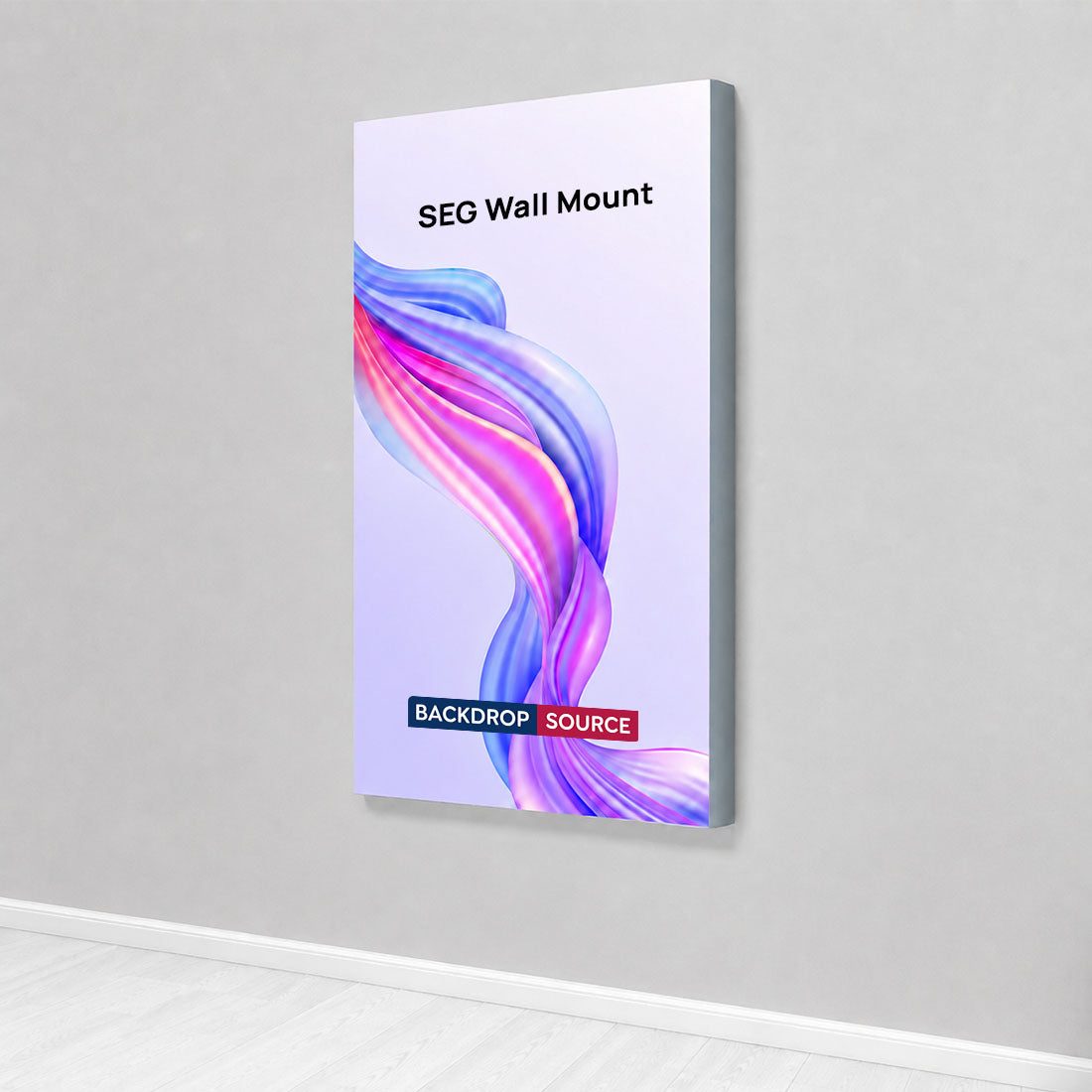 Wall-Mounted SEG Fabric display - 4.7" Depth
