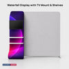 Retail Waterfall Display with TV Mount & Storage Shelves
