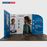 10x10 Magnetic Fabric Booth Wall with Modular Panels