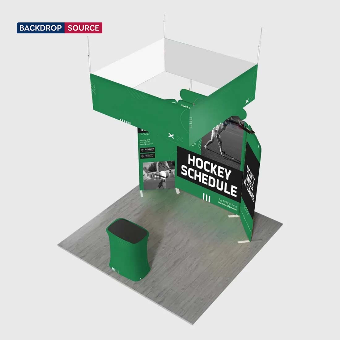 10x10 Magnetic Booth Kit with Hanging Banner & Counter
