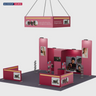 Modular Booth Kits 20ft x 20ft - Model 07