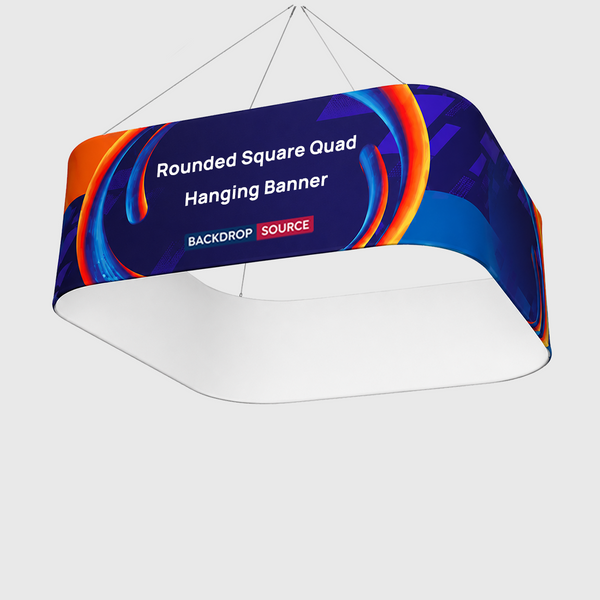 Rounded Square Quad Hanging Banner