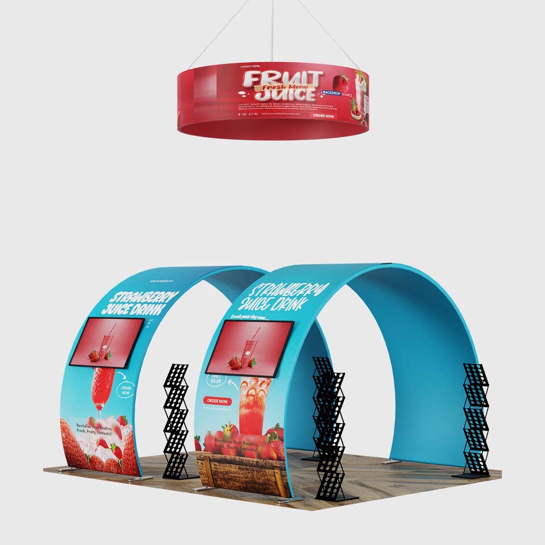 Portable Exhibit Display 10ft x 20ft - Model 9