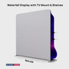 Retail Waterfall Display with TV Mount & Storage Shelves