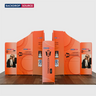 16.4x16.4 Magnetic Fabric Booth Wall with Curved & Slope Panels
