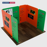 10x10 Magnetic Fabric Booth Wall with 6 Straight Panels