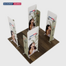 10x10 Magnetic Fabric Booth Wall with 8 Panels