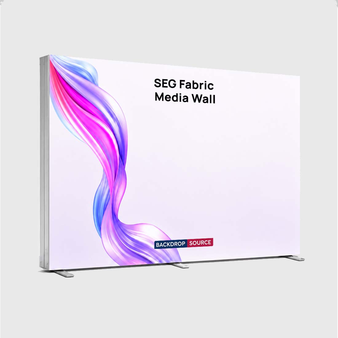 Panneau mural multimédia en tissu SEG - 3,96 m de largeur x 2,50 m de hauteur 