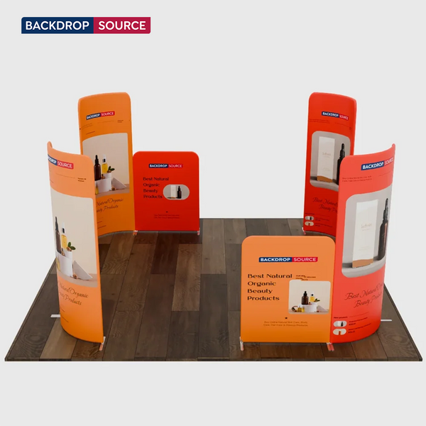 13x10 Magnetic Fabric Booth Wall with 8 Panels