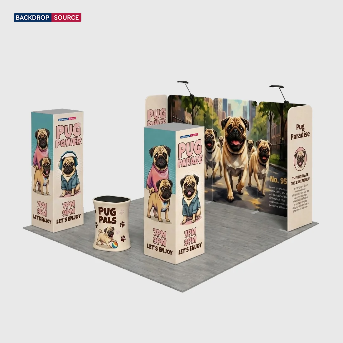 Modular Booth Kits 20ft x 20ft - Model 18