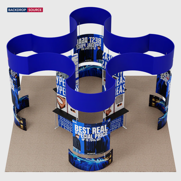 Modular Booth Kits 20ft x 20ft - Model 14