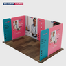 16.4x10 Magnetic Fabric Booth Wall with 7 Panels
