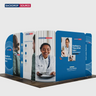 10x10 Magnetic Fabric Booth Wall with Modular Panels