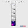 Exhibition Display Showcase with 5-Layer Shelves