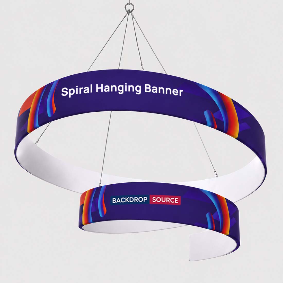 Bannière suspendue en spirale 