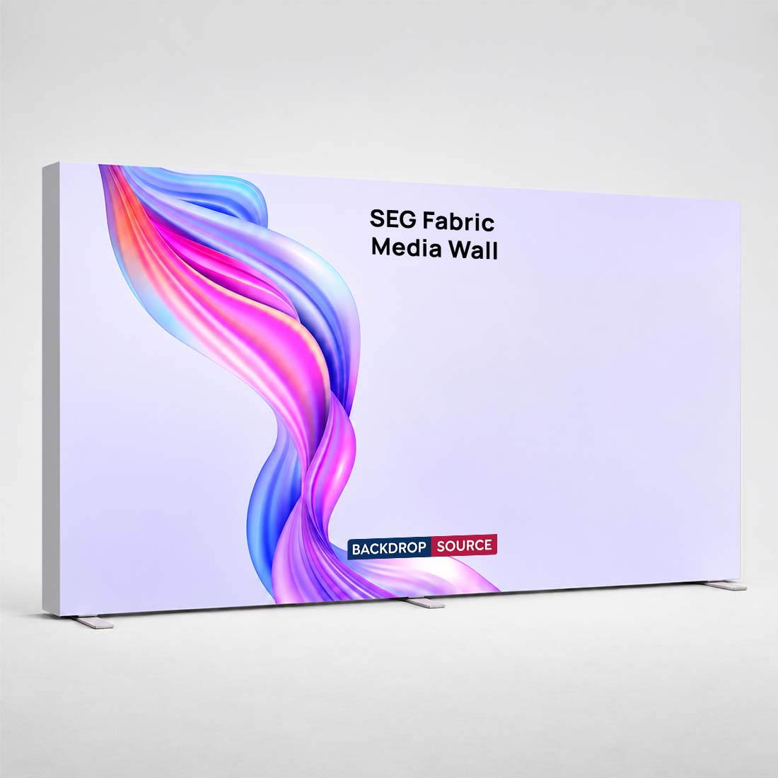 Panneau mural multimédia en tissu SEG 5 m (16,4 pi) de largeur x 2,5 m (8,2 pi) de hauteur 