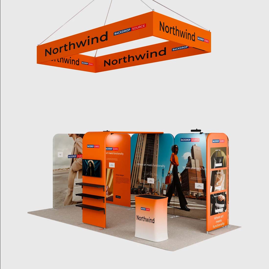 Portable Exhibit Display 10ft x 20ft - Model 13