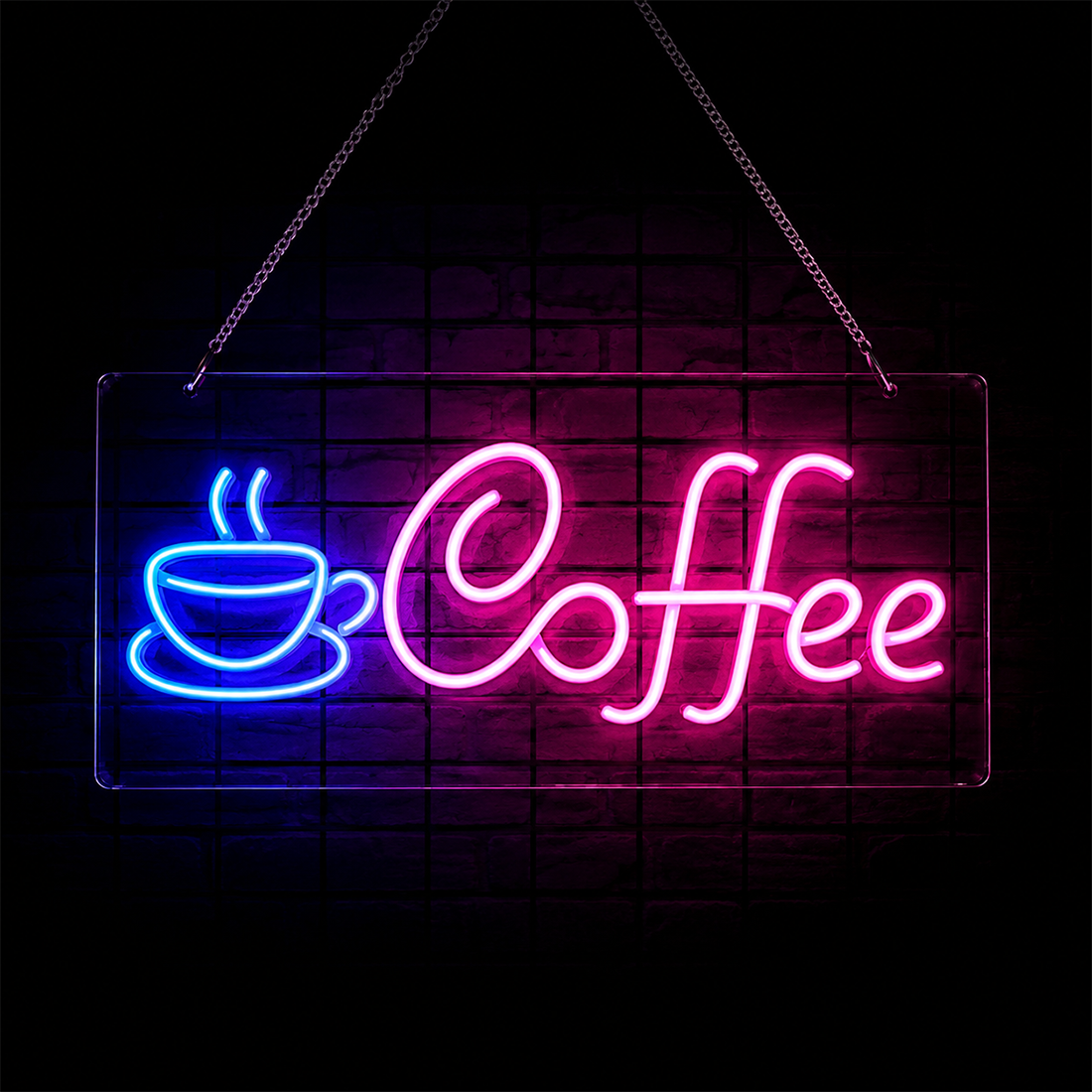 Modular Straight Tension Display with Neon Lights
