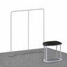 10x10 Inclined Wall Booth Kit with Counter & TV Mount
