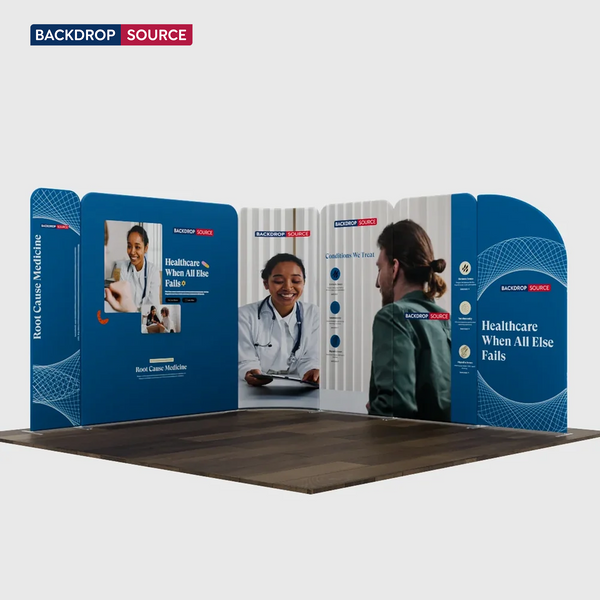 10x10 Magnetic Fabric Booth Wall with Modular Panels