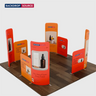 13x10 Magnetic Fabric Booth Wall with 8 Panels