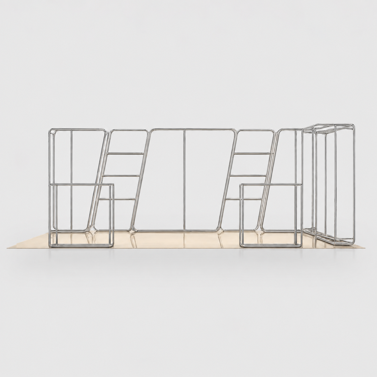 10x20 3D Trapezoid Wall Booth Kit with Shelving & 2 Counters