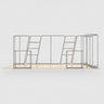 10x20 3D Trapezoid Wall Booth Kit with Shelving & 2 Counters