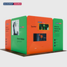 10x10 Magnetic Fabric Booth Wall with 6 Straight Panels