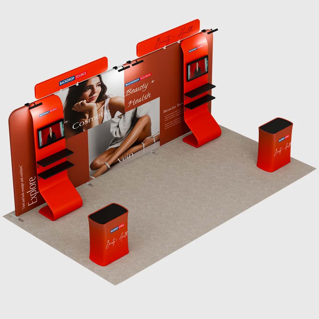 Présentoir portable 3 m x 6 m - Modèle 16 