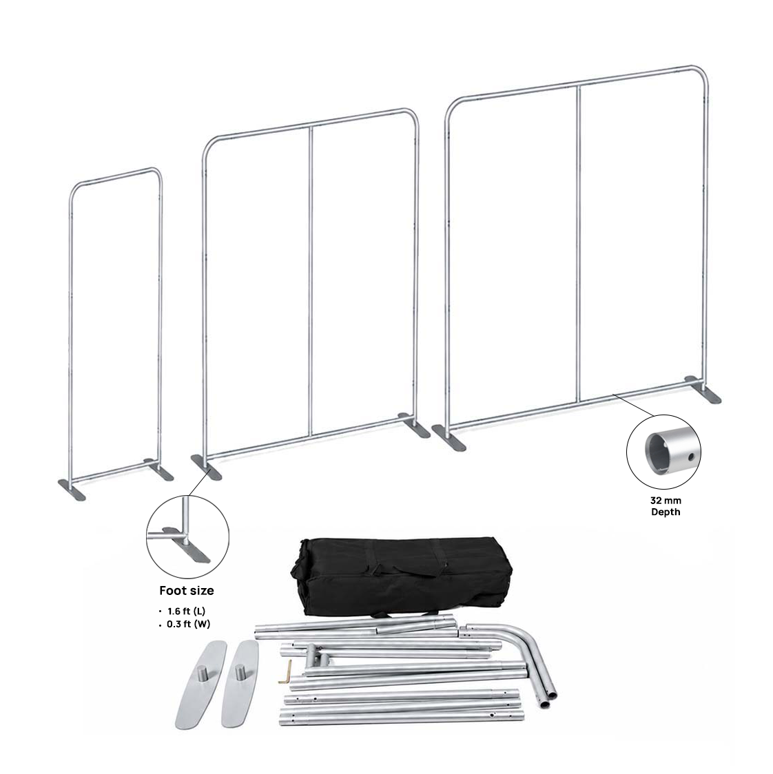 Portable 8.5ft High Fabric Exhibit Display