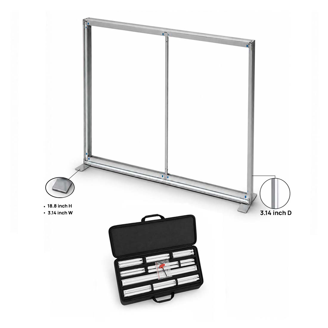 SEG Fabric Media Wall - 8.2ft W x 8.2ft H