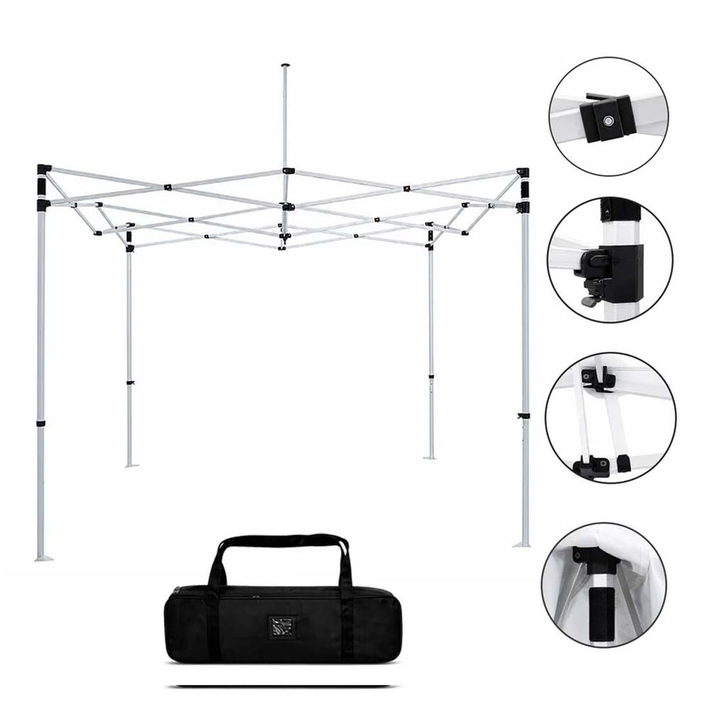 10ft x 10ft Fabric Canopy Kit with Waterfall Shelves & TV Mounts