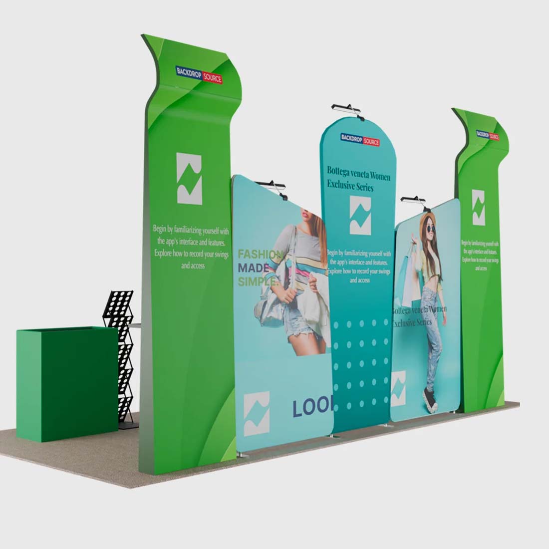 Portable Exhibit Display 10ft x 20ft - Model 4