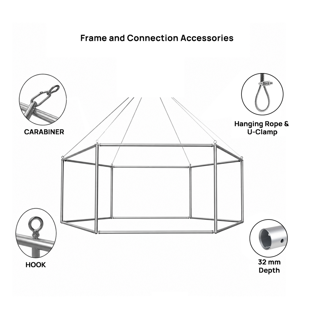 Bannière suspendue hexagonale Sky Tube 