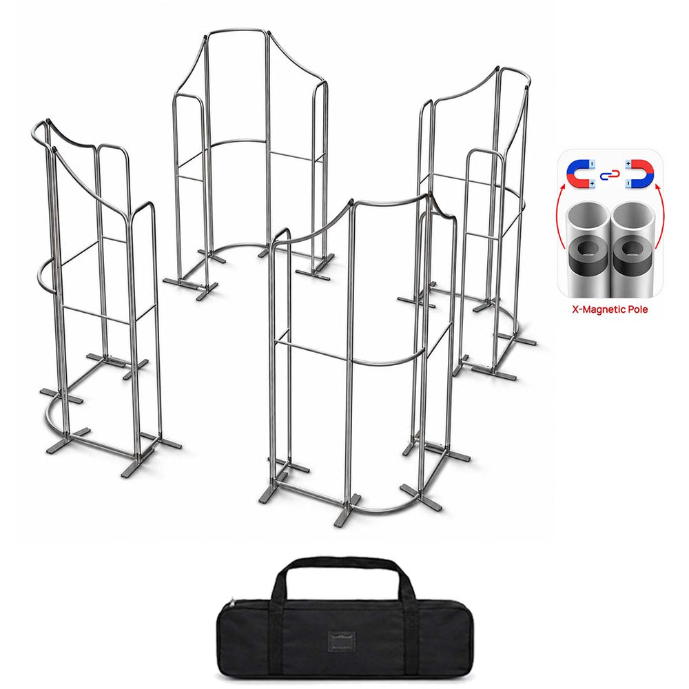 20x20 Magnetic Fabric Booth Wall with 20 Mixed Panels