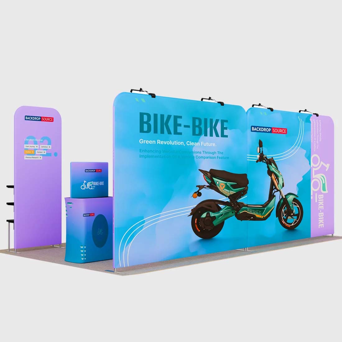 Portable Exhibit Display 10ft x 20ft - Model 14